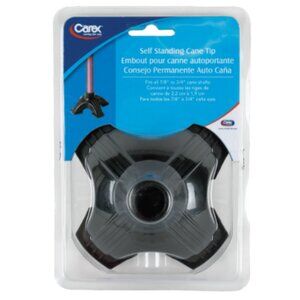 Carex Self Standing Cane Tip - Fits all 7/8" to 3/4" cane shafts - A70800
